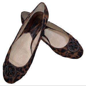 Used Michael Kors Loafers Leopard Print Loungewear Flats Shoes Comfy